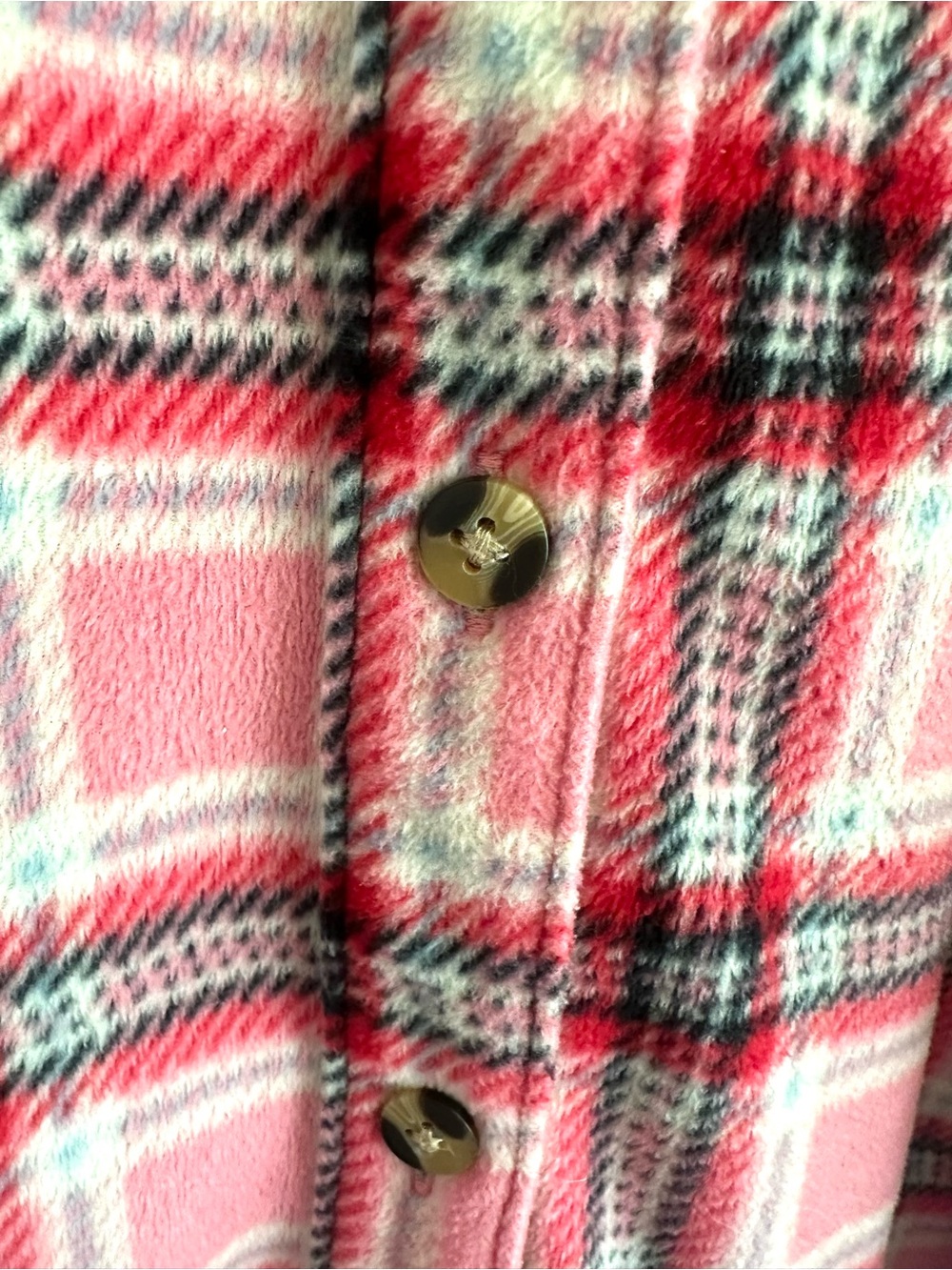 Lee Riders Pink Plaid Flannel Shirt - Picture 3 of 4